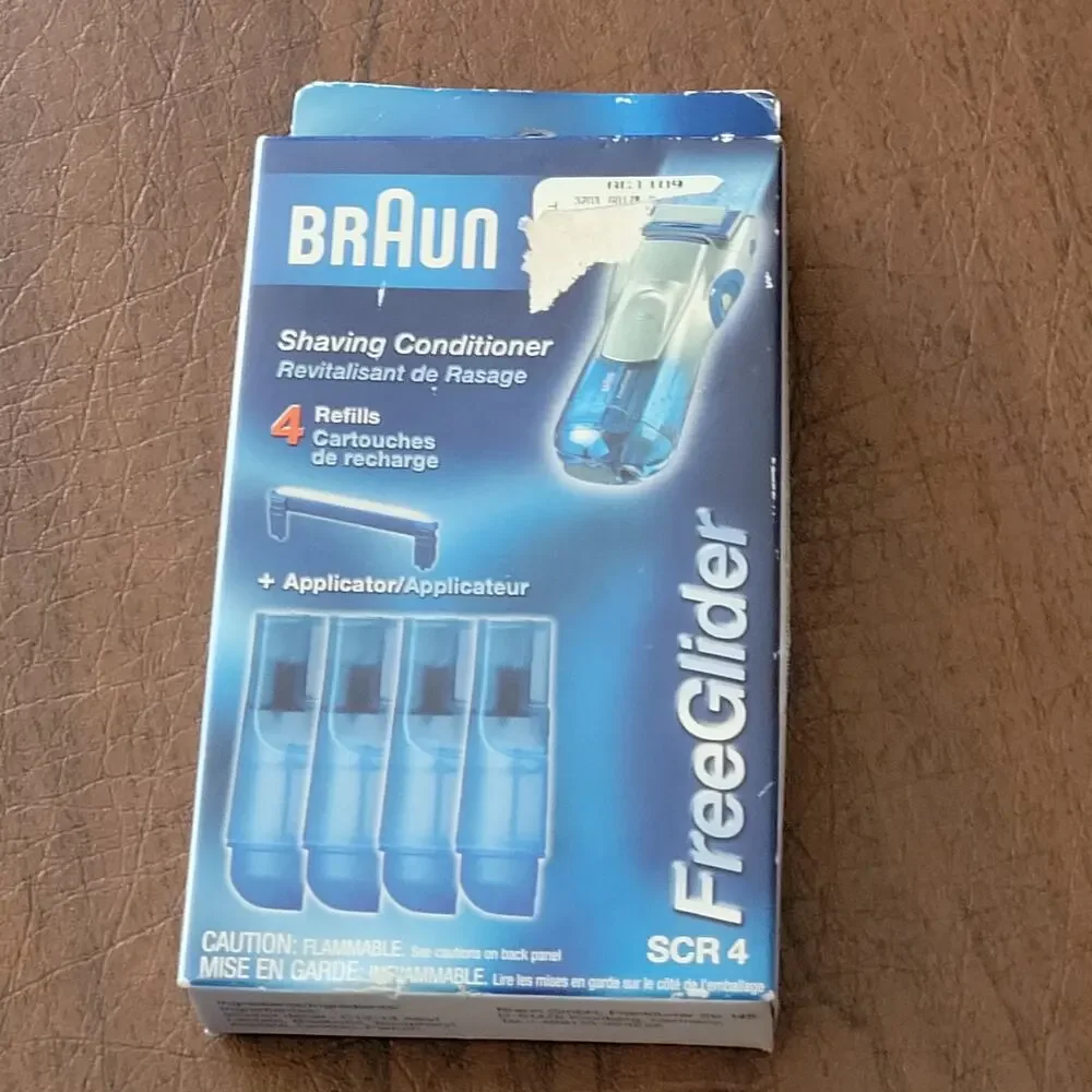 BRAUN SCR 4 Free Glider Pack of 4 Shaving Conditioners Plus Applicator New
